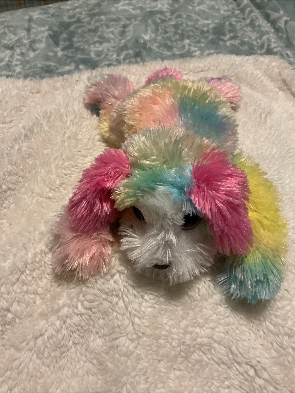Ty Yodeler St. Bernard Rainbow Shaggy Puppy 14”